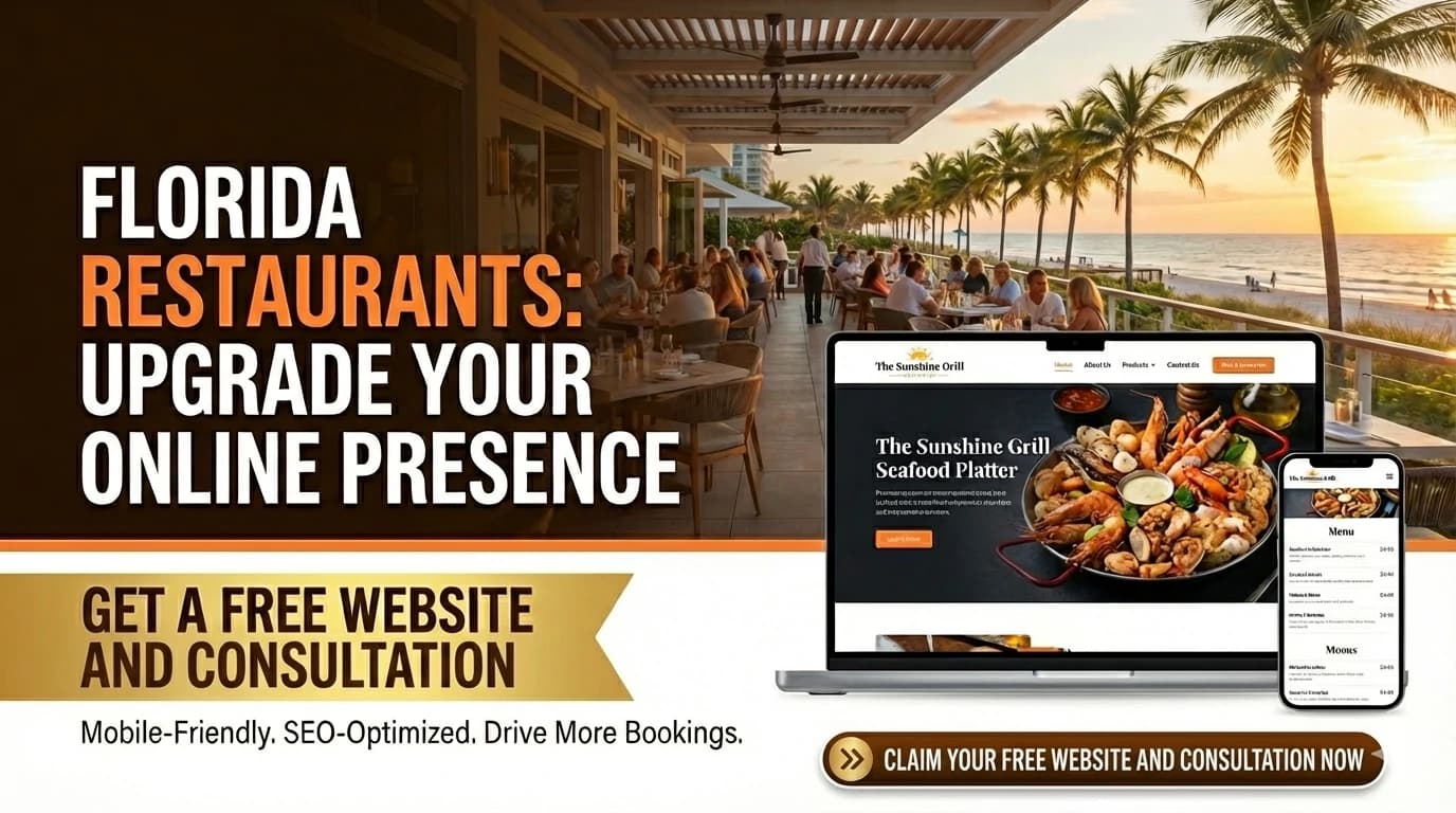 Free Restaurants Website Design and Development Service in Florida image 1