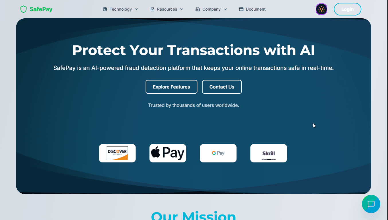 SafePay- AI-Powered Fraud Detection & Secure Payment Platform